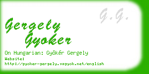 gergely gyoker business card