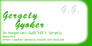 gergely gyoker business card